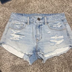 American Eagle High Rise Jean Shorts 0